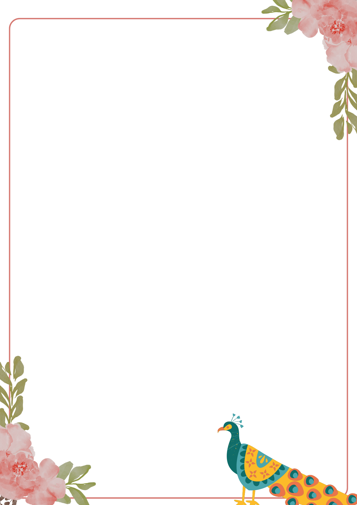 Peacock Floral Bg